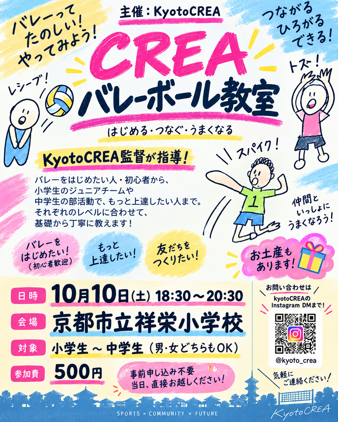 2026年10月10日の教室で使用したチラシ。この教室は終了しました。